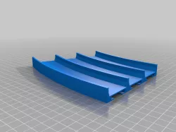 Triple Lane Chicane (flat curve) for die-cast cars
