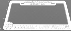 Umbrella Corporation - Security Division, Raccoon City, License Plate Frame, Resident Evil