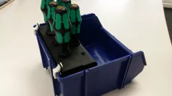 Wera screwdriver rack holder for an open fronted storage bin