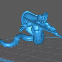 Yuan-Ti / Snake-man Warrior, Pose 2