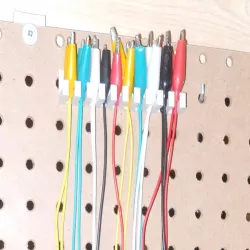 Alligator Clip Cable Pegboard Holder (updated)