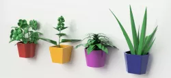 Aromatic fridge flowers pots