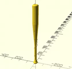 Baseball Bat in OpenScad