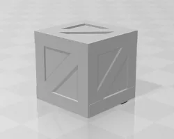 Basic Crate Miniature for TTRPG