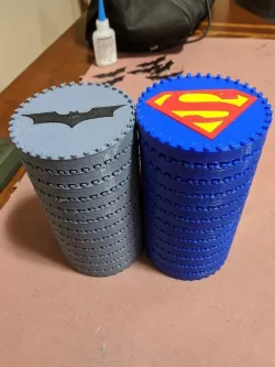 Batman Superman Stackable Checkers