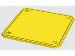 Blanking plate for 120mm fan opening with seal