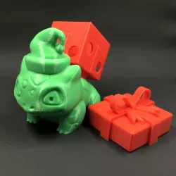 Bulbasaur Santa Claus with Gift