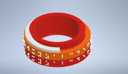 Caesar Cipher Decoder Ring - Braille Version