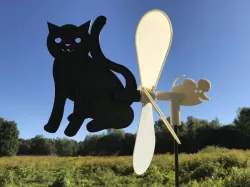 Cat & Mouse Wind Spinner Toy