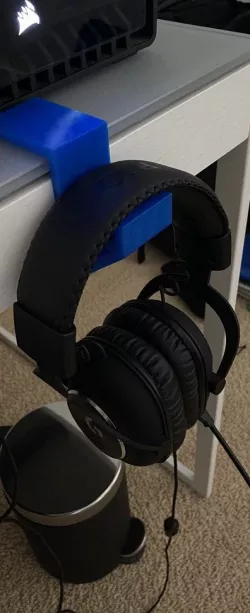Centro Glass Computer Desk Headphone Hook with Magnets