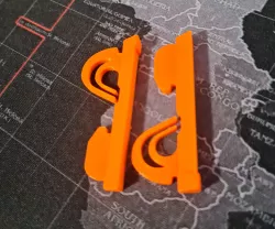 Clip module pair (enforced remix) for Elfa pegboard