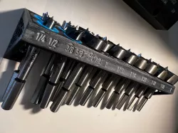 Compact Wall Mounted Forstner Bit Holder