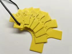 Corner Radius Gauge Tool Keychain 1.0 - 15.0 mm