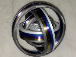 Customizable gyro toy wrapped with engraved text