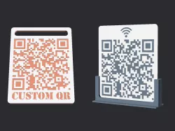 Customizable QR Code Keyring or Tag