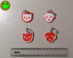 Dog & Cat Keyring Tags - Body and Face