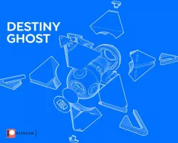 Full detailed Destiny Ghost model, led illuminated