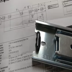 Full extension drawer glide bumper