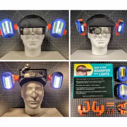 Head Strap Magnifier + Super Bright Flashlights + 3D Printed Parts = Multifunction DIY Headlamp