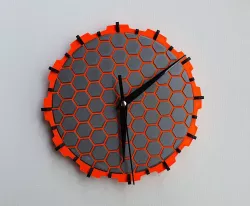 Hexagon wall clock