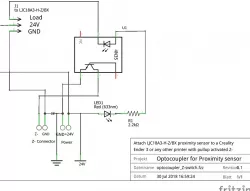 How to attach a LJC18A3-H-Z/BX capacitive probe via optocoupler to Creality Ender 3 (and other printers) 