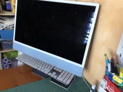 iMac keyboard shelf
