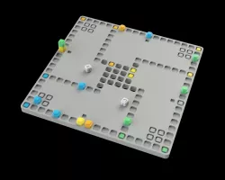 Minimalist Parchis / Ludo travel set, remix
