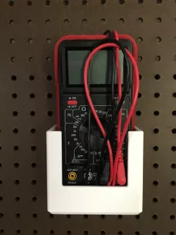 Pegboard holder for Centech 61593 multimeter