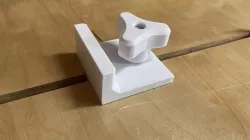 Poor man's "T-slot" knob and stop block