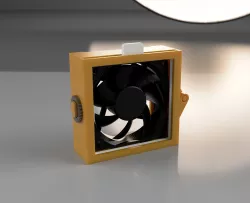 print in place soldering 80mm fan cover with filter