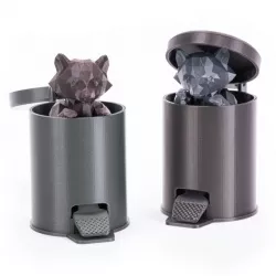 Raccoon In Pedal Bin