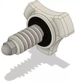 Retainer bolt for bottom tray in Kliko waste container