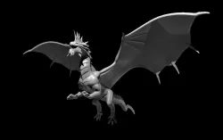 Silver Dragon Flying