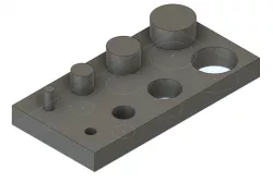 Simple pin/hole calibration print
