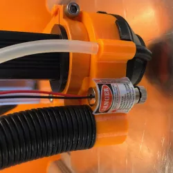 Smoke exhaust for laser fumes