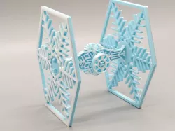 Snowflake TIE Fighter Kit Card Ornament