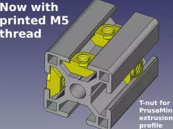 T-nut with M5 thread for Prusa Mini extrusions