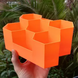 Thin Quick Hexagon Desk Tidy (Pencil Holder)