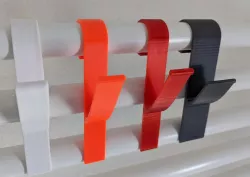 Towel hooks and holders for heater, shower, and pool