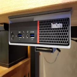 Under Desk Slide Out Mount For A Lenovo M700 (also fits the M93p and P330) Tiny PC (With STEP File)