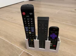 Wall Mountable Remote Control Holder - for 3 remotes!