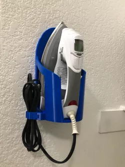 Wall-mounted Iron Holder with cable clip