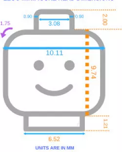 1000% lego head box