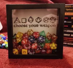 3D Printed DnD Dice Shadow Box