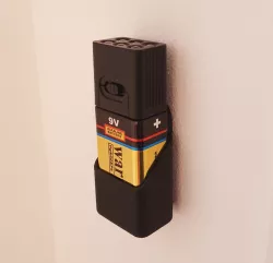 9V Flashlight Wall Mount