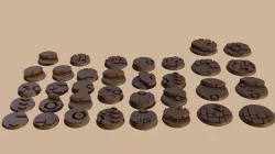 Alien Elf Ruin bases for wargaming
