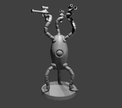 Alien Robot with Blasters