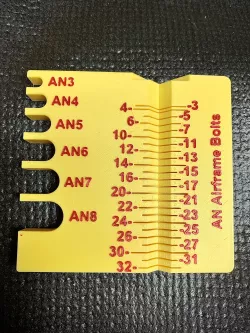 Bolt Sizer for Airframe Bolts (AN spec)