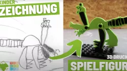 Children's Drawings in 3d toy figures -compatible with LEGO® and brick stones