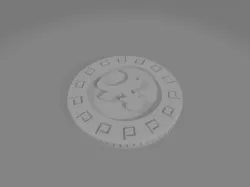Coin, arrow token and spiral for Santorini boardgame